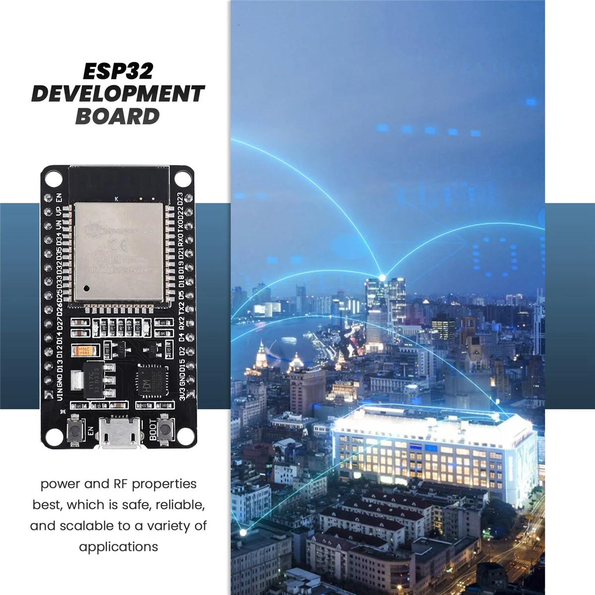 ใหม่รุ่น ESP32 Development Board CH9102X WiFi + บลูทูธ Ultra-Low Power เชื้อเพลิง Dual Core ESP-32 ESP-32S คํา