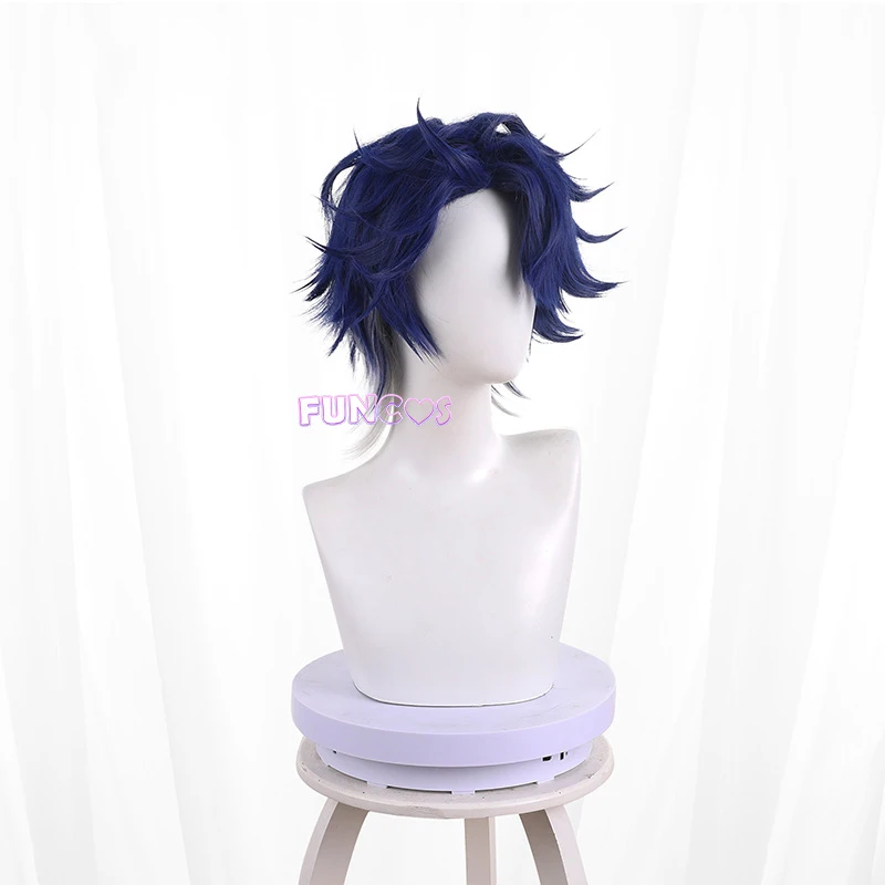 Sampo Koski Cosplay Wig Honkai Star Rail Earrings Blue Gray Short Hair Mercenary Underworld Astral Express Heat-resistant Fiber