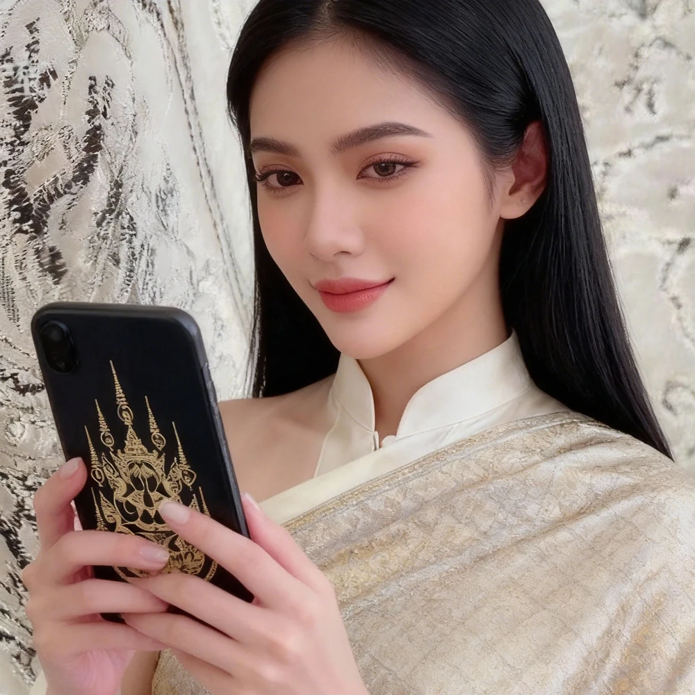 

2026 Thailand Original Metal Sticker - Temple Scripture Nana Thong Face-masked Buddha Butterfly God for Mobile Phone