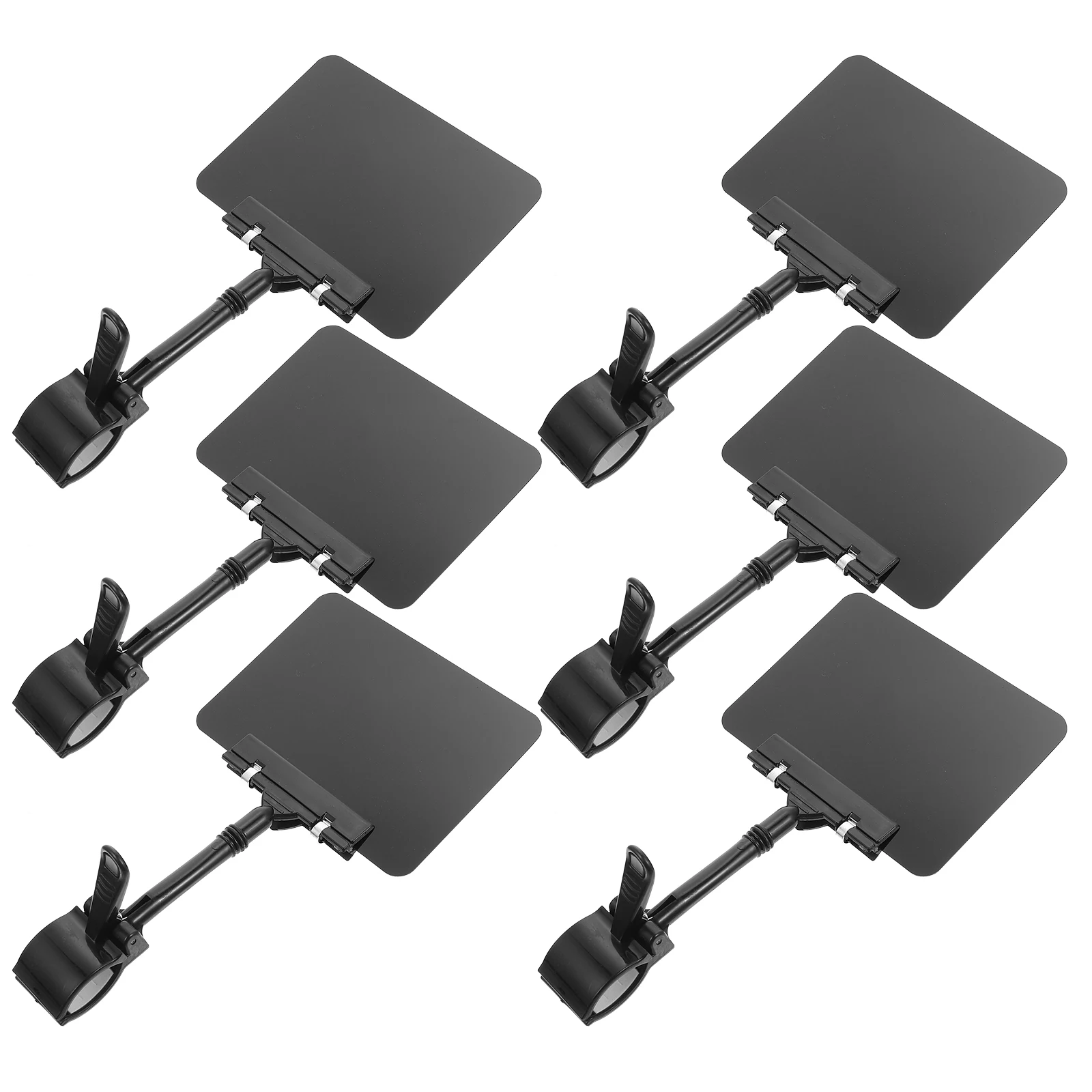 

6pcs Price Boards Black PVC Erasable Rewritable Supermarket Shopping Labels Shelves Display Signs Accessories