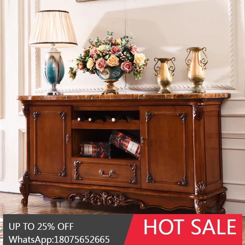 

MJY European Style Solid Wood American Style Storage Decorative Cabinet Simple European Wall-Mounted Bowl Cabinet