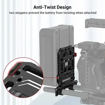 SmallRig V型電源板,附可調式臂和15mm桿夾,標準V型鎖板轉接器 6 最佳銷售 15毫米桿夾 - №4
