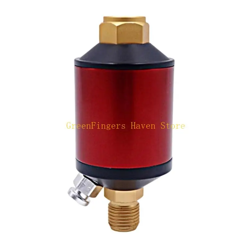 F68D Universal Pneumatic System Water Separator 1/4 Inch Threads Aluminum Construction For Industrial Use Easy Maintenance
