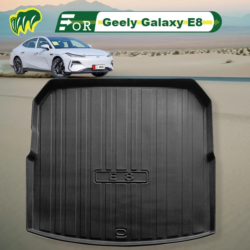 

For Geely Galaxy E8 TPE Custom Fit Car Trunk Mat All Season Black Cargo Mat 3D Shaped Laser Measured Trunk Liners