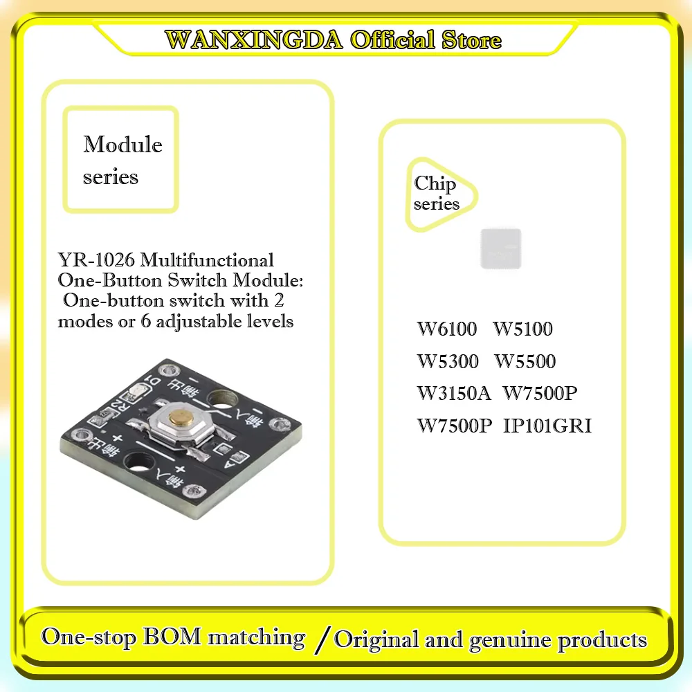 

W3150A+ W5100 W5100S-L W5200 5300 5500 6100 W7500P IP101GRI YR-1026 Multifunctional One-Button Switch Module Plastic phone case