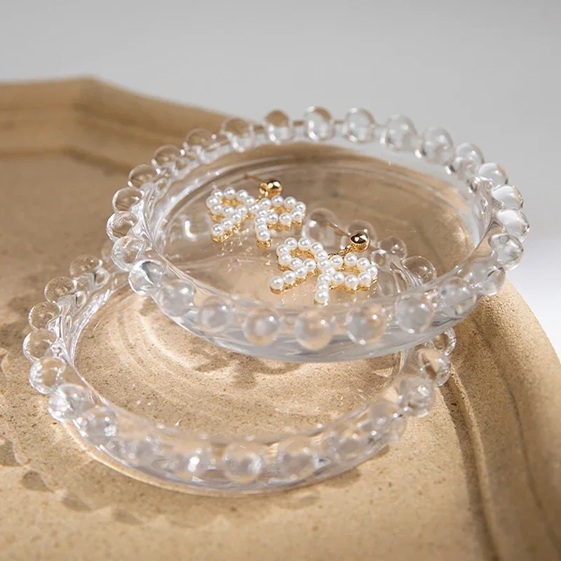 Jewelry Storage Trays Shell Plate Storage Trays Pure White Ceramic Storage Dishes Ring Earings Plate Home Decorative Tray