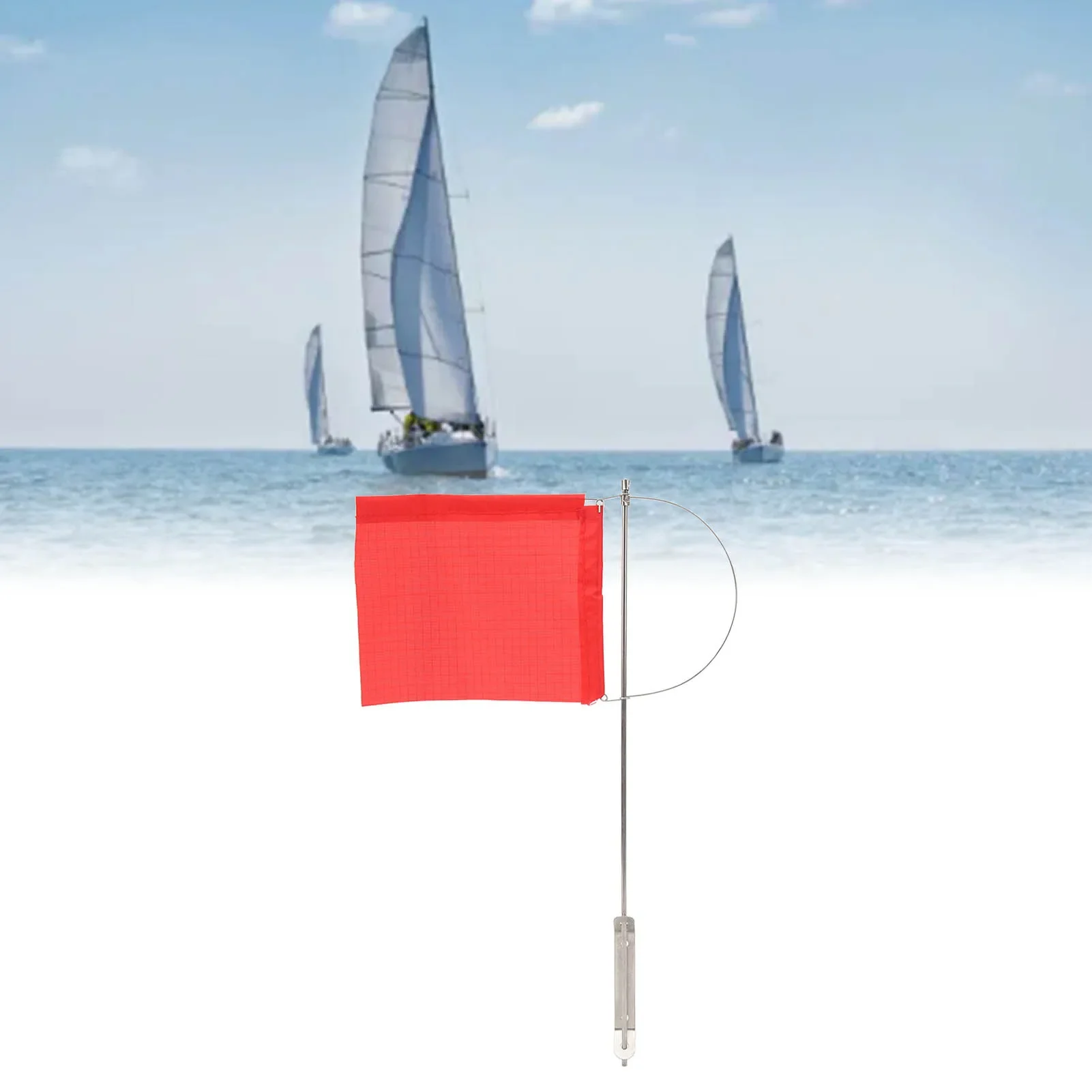 Wind Indicator Flag Stainless Steel Mast Flag Wind Indicator Lightweight Sturdy Widely Applicable for Sailboats Yachts Boats