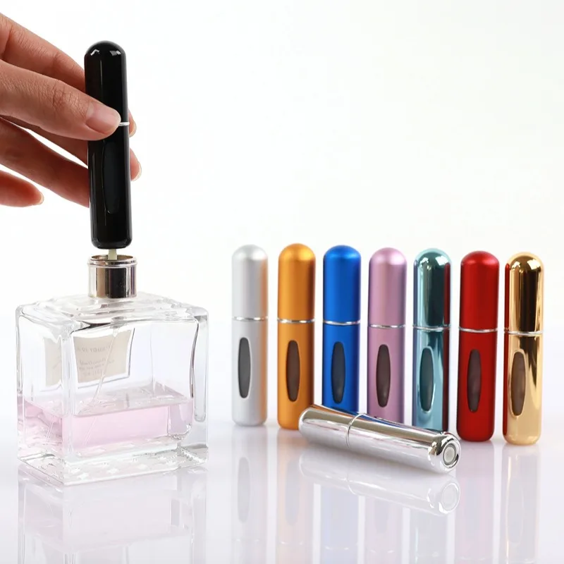 New 5ml Perfume Refill Bottle Portable Mini Refillable Spray Jar Scent Pump Empty Cosmetic Containers Atomizer for Travel Tools