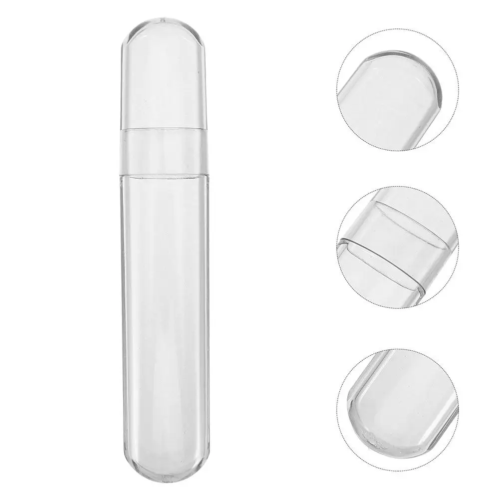 2 Pcs Eyelash Container Tweezer Carrying Case Circular Holder Transparent Protective