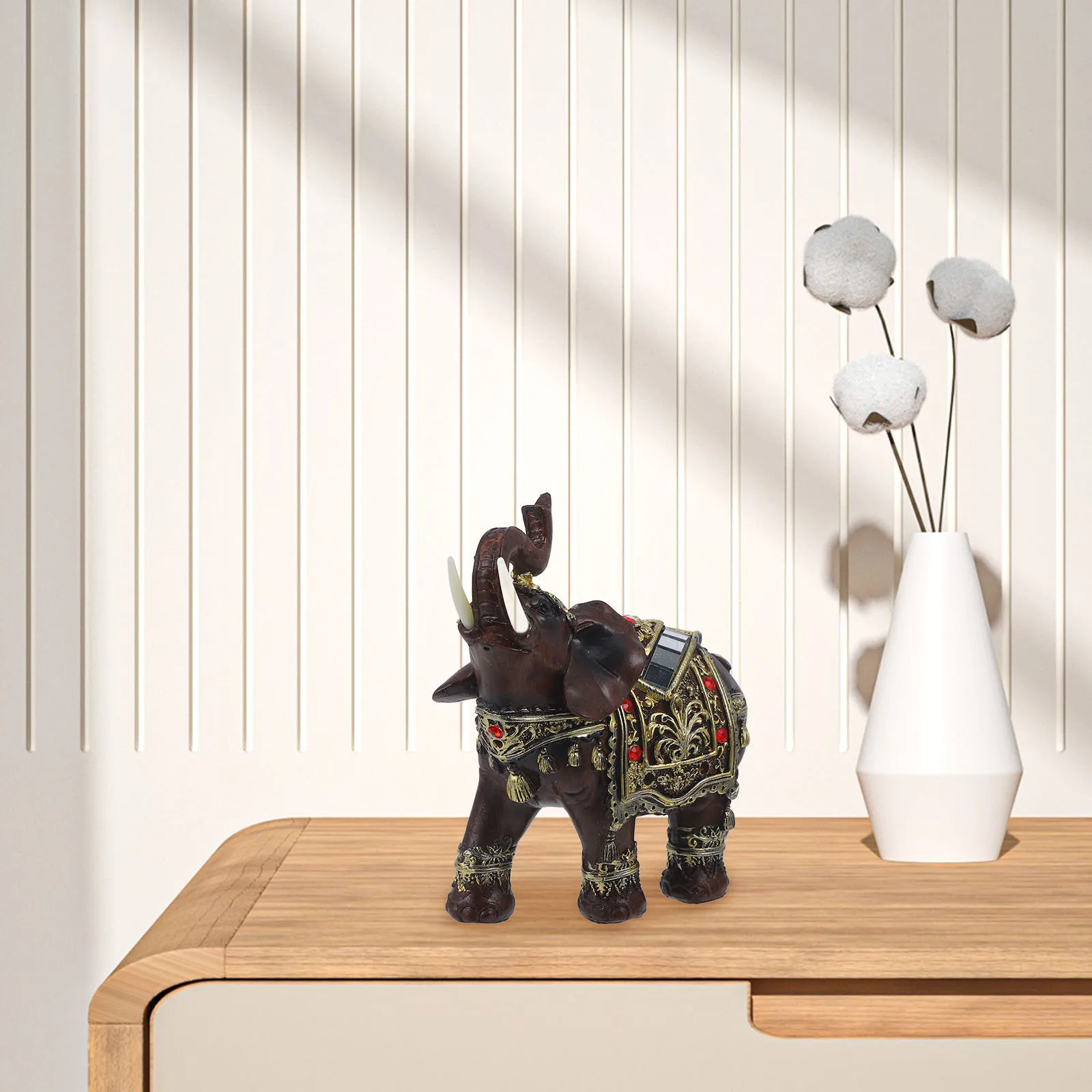 

Resin Elephant Ornament Delicate Desktop Statue Home Decor Vintage Craft Resin Animal Statue Small Elephant Craft