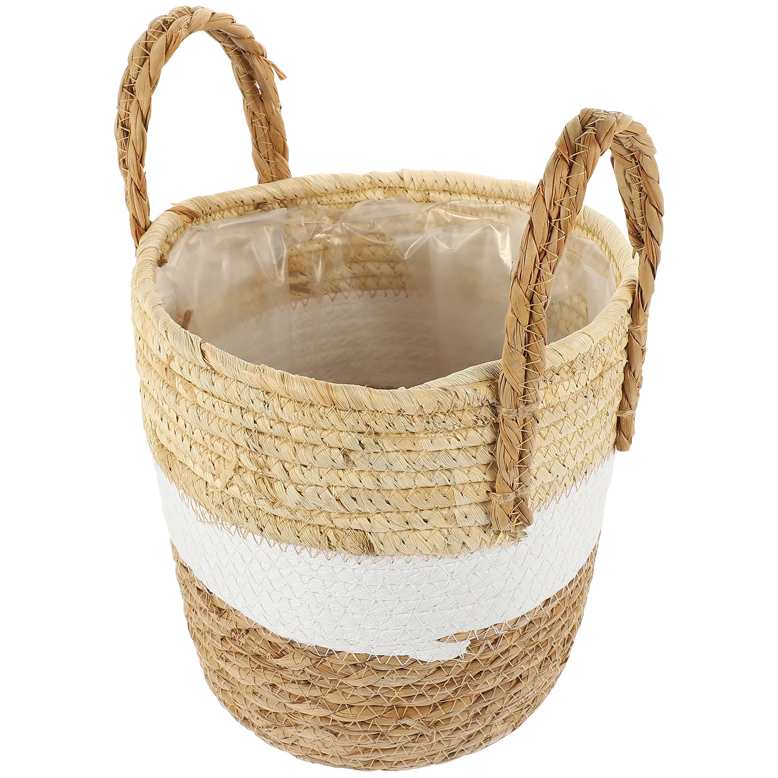 

Seagrass Woven Basket Plant Container Large Handwoven Basket Planter for Indoor Plants Decorative Flower Pot Storage