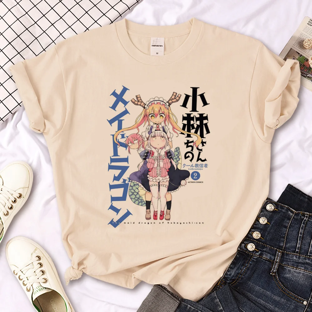 Kobayashi Dragon Maid top women harajuku designer graphic t-shirts female streetwear anime clothing