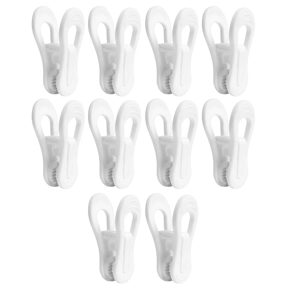 

10 Pcs Anti-slip Clothes Hanger Clip Burr-free Clothespins Pegs Laundry Clips Multifunction Wet Swimsuit Plastic