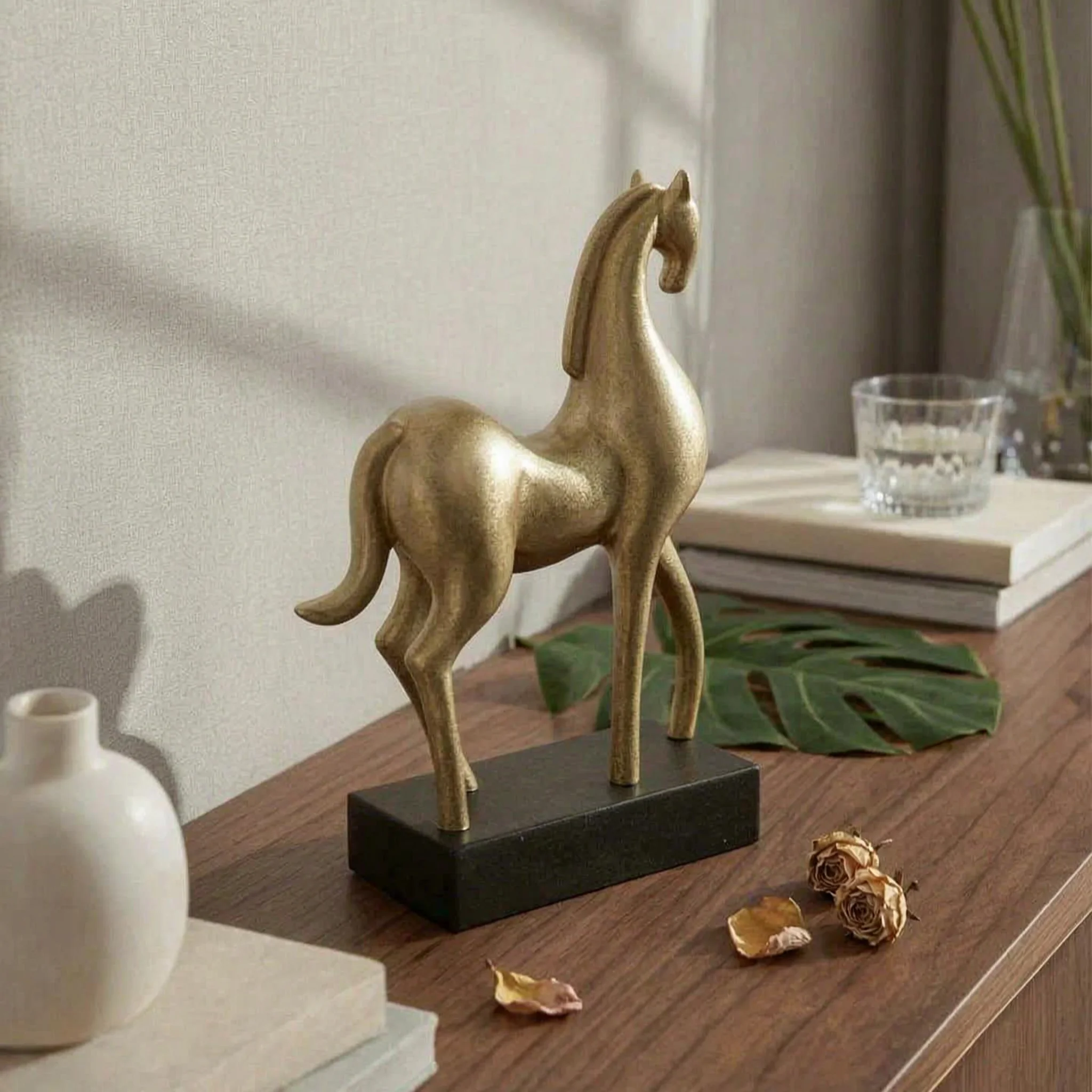 

Abstract Horse Sculpture Detailed Sculpting Horse Sculpture Gift Idea Sturdy Base for Entryway, Bookshelf