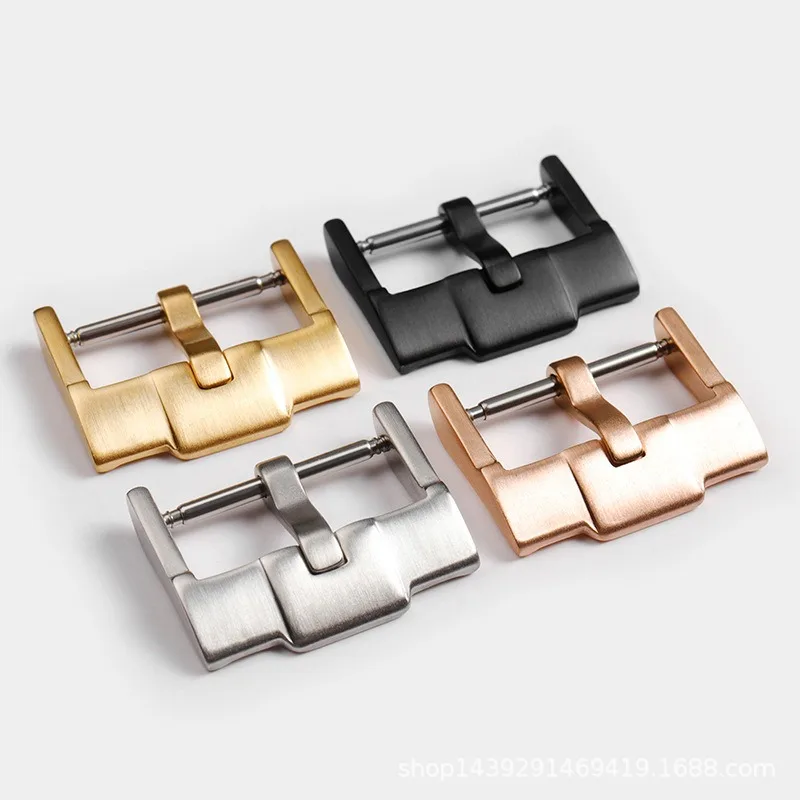 18mm Watch Buckle Stainless Steel Watches Accessories Silver Black Button Watch Strap Clasp Watch Repair Tools image 3