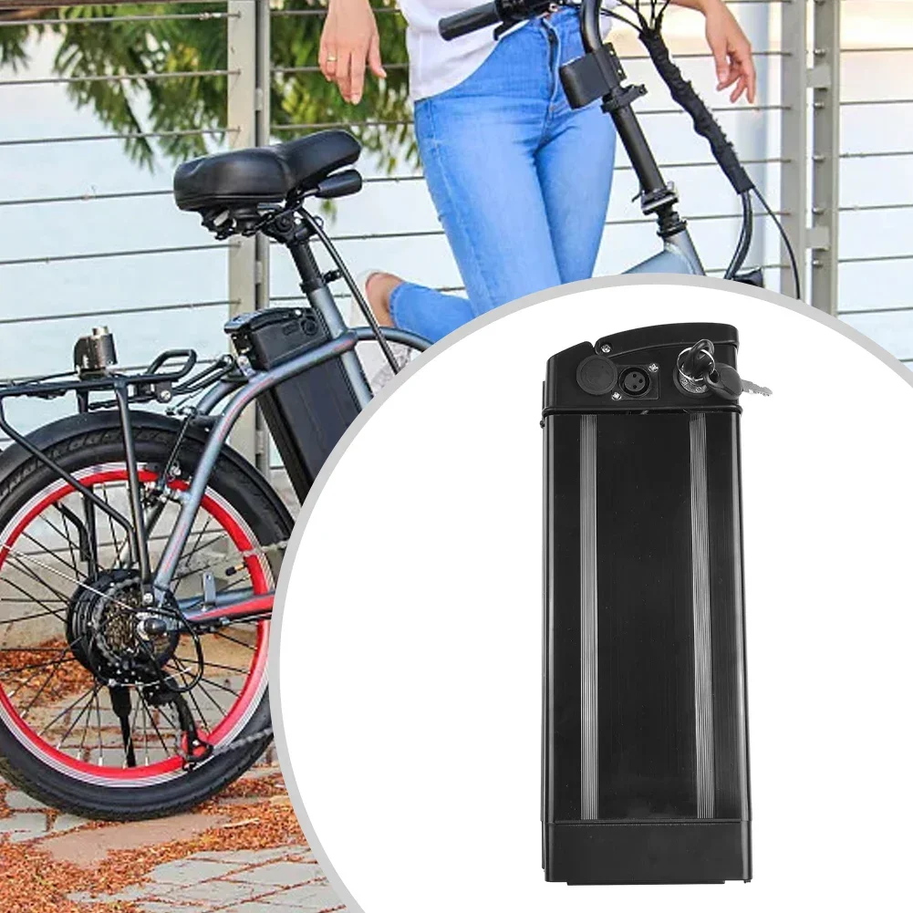 Electric Bike Battery Box 370x135x89mm Black Ebike For 1865o Lithium Battery Holder Case E-bike Replacement Parts