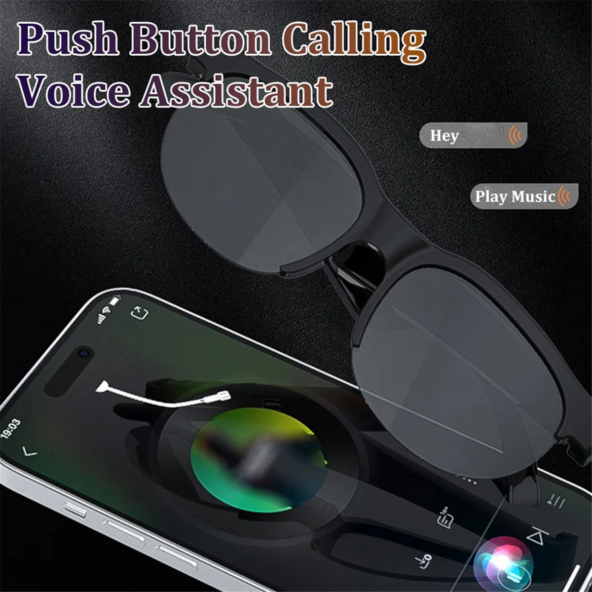 N35R_TWS XG88pro Bluetooth Smart Glasses Kopfhörer Audio Freisprechanruf_1