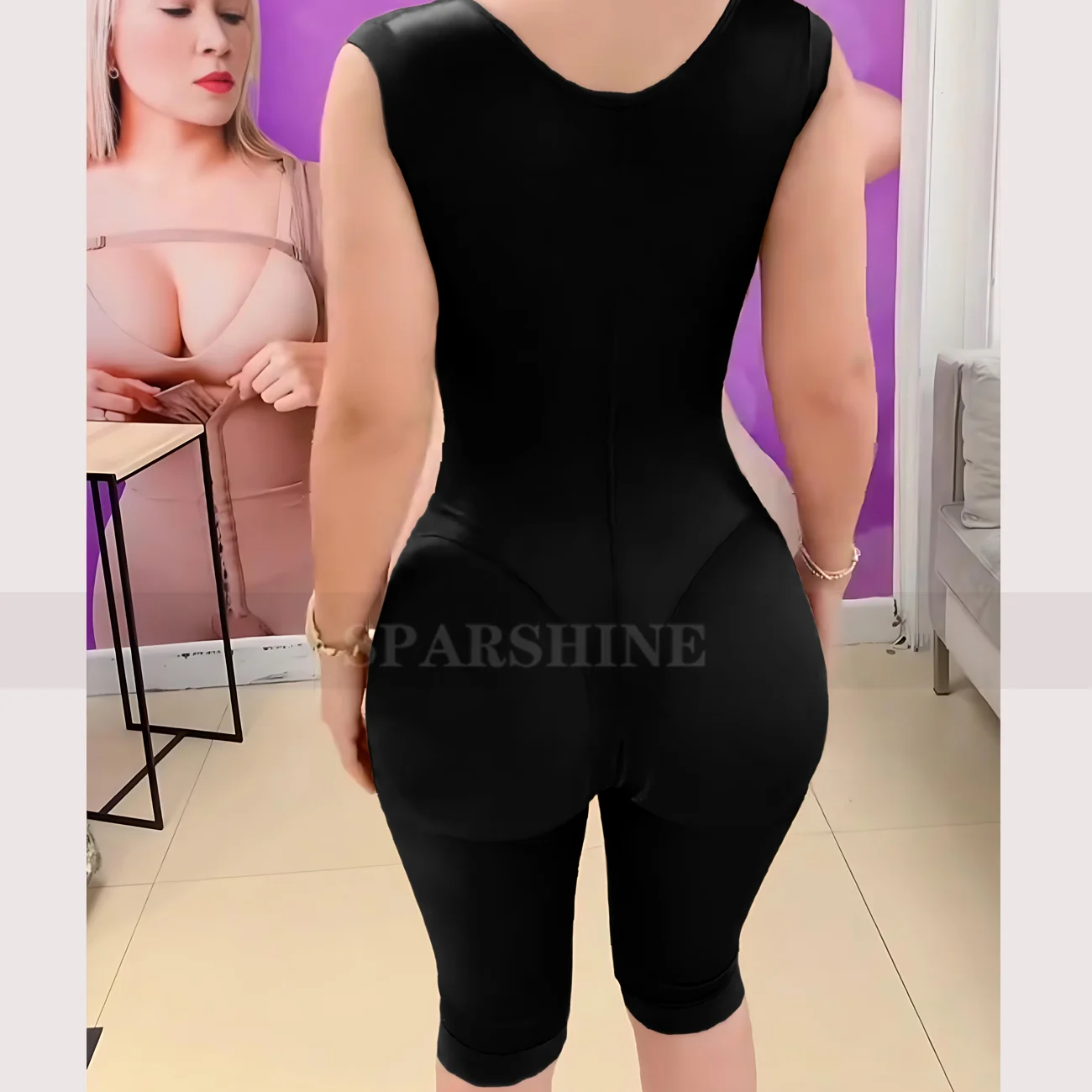 Fajas Colombianas High Compression Full Body Shapewear Chest wrap sleeveless jumpsuit For Postpartum Slimming Sheath Belly