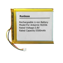 New 3.8V 5500mAh 806475 Li-Polymer Battery For Anbernic RG556 Gaming Console Handheld with 3-wire Plug