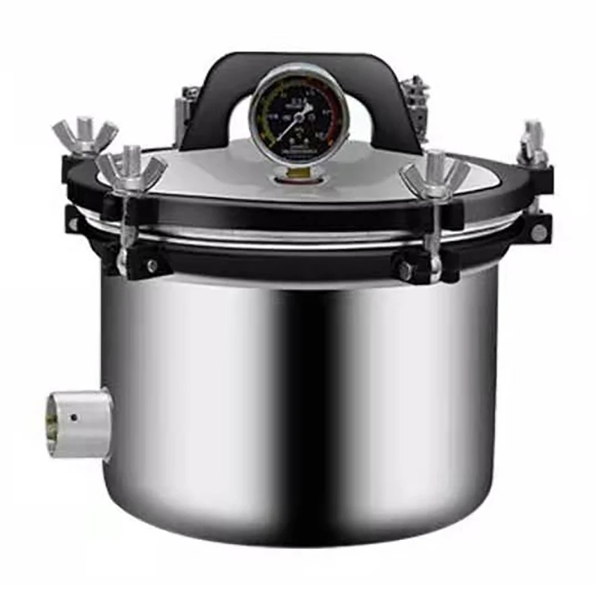 8L Stainless Steel Sterilization Autoclave Pot Portable Pressure Steam Sterilizer Pot Heating Autoclave High Pressure Sterilizer