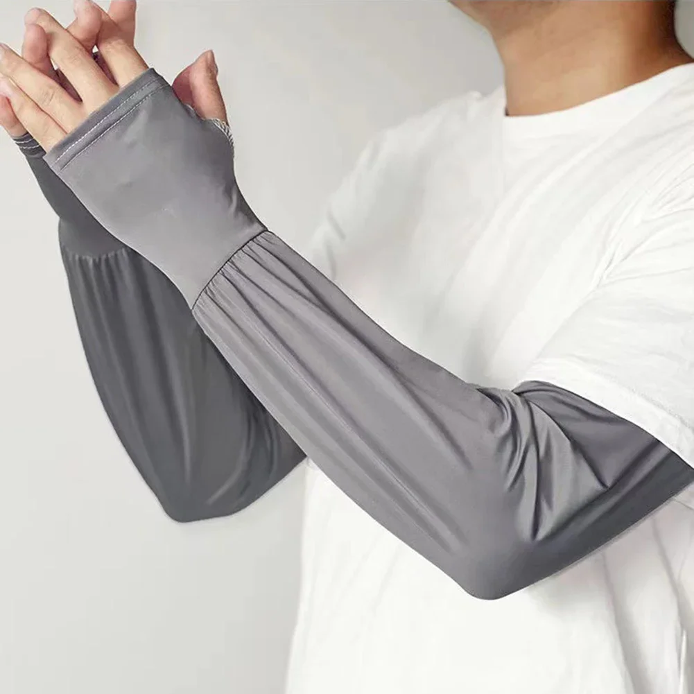 Outdoor Sports Ice Sleeve Gloves UV Protection Sleeves Adjustable Adjustable Size Anti Slip Function Breathable Material