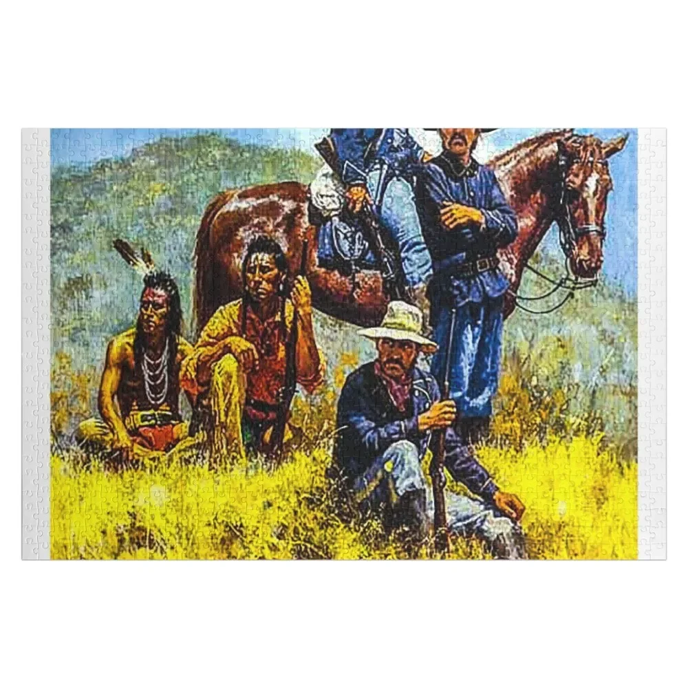 fwc 5168 old west wild cowboy Jigsaw Puzzle With Photo Custom With Photo Personalized For Kids Puzzle