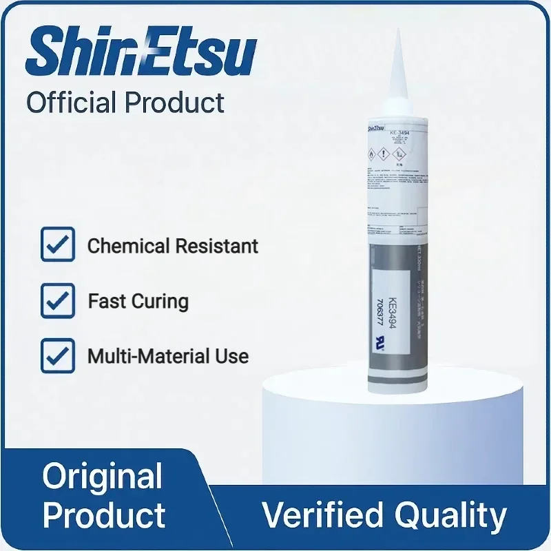 Shin-Etsu KE-3494 330ml One-Component RTV Adhesive, Clear, Industrial Use, Wide Temperature Range, Non-Reactive
