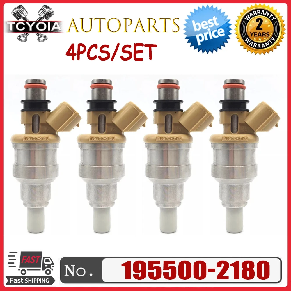 4pcs/lot Fuel Injectors 195500-2180 1955002180 for Mazda Miata for Ford Escort Kia Mercury 1.8 1990-1997