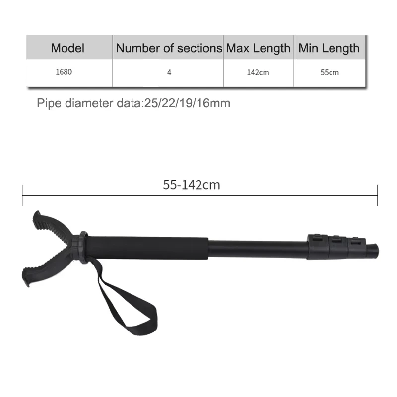 DIZETION Aluminum Hunting Shooting Accessory V Shaped Rotating Yoke Monopod Telescopic Shooting Stick Hunting Stick