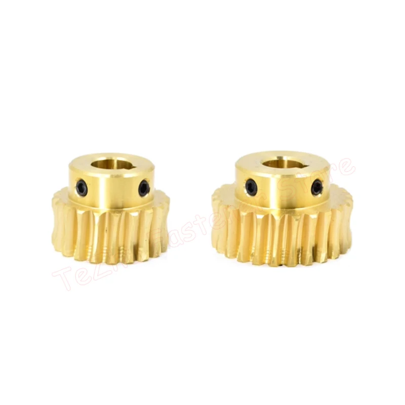 1pc 1.5M Brass Worm Gear 20 25 30 40 Teeth 1.5 Module Copper Turbine Speed Ratio 1:20/25/30/40 Bore 8 10 12 14 15 16 18 20mm