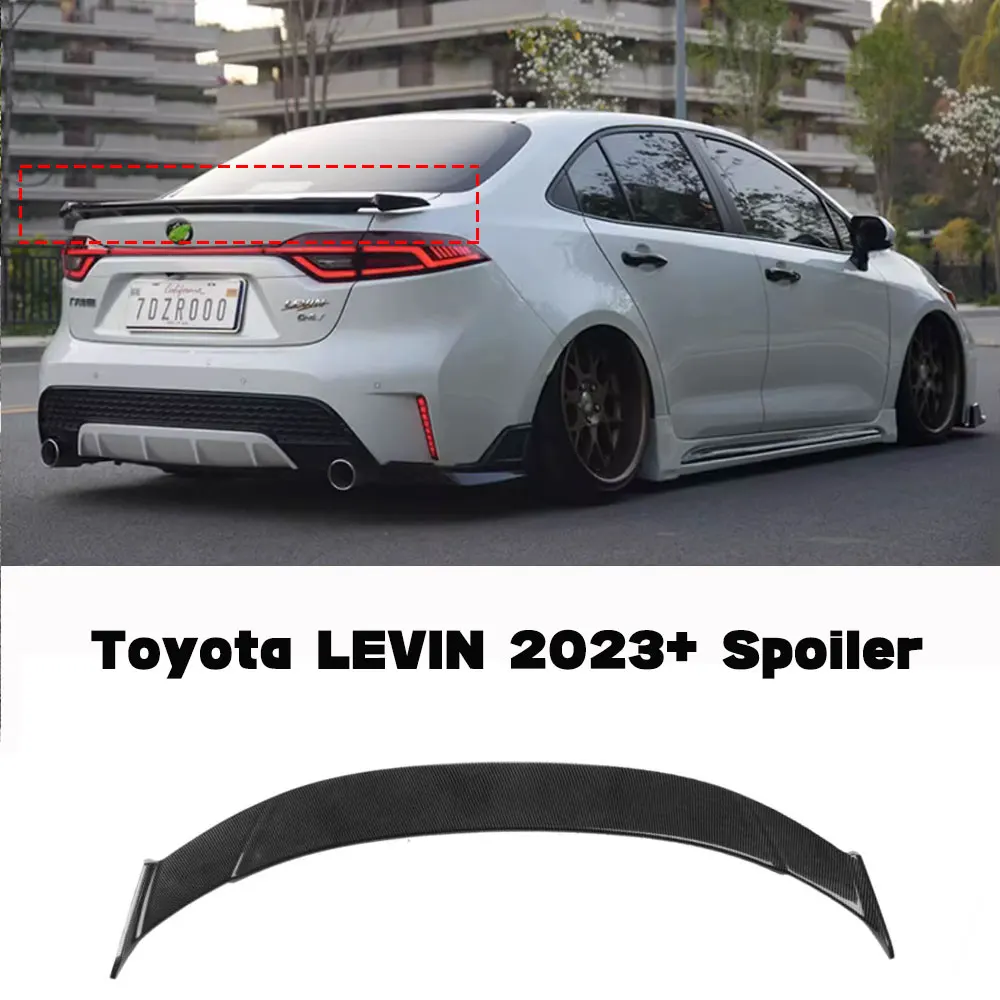 For Toyota LEVIN 2023+ Spoiler high quality ABS Plastic Unpainted Color Rear Spoiler Wing Trunk Lid Cover Car Styling