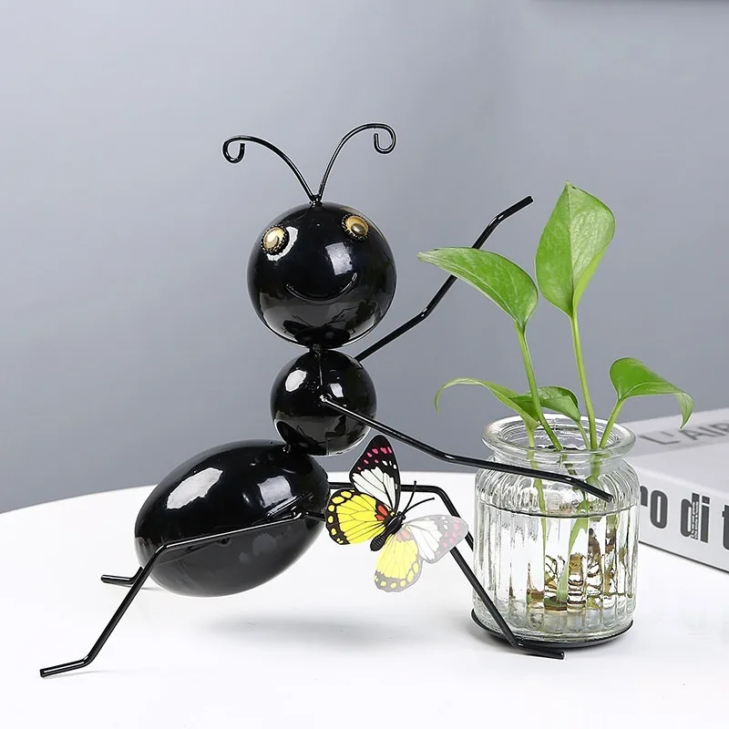Glass transparent vase ornament, living room flower arrangement desktop TV cabinet home decoration