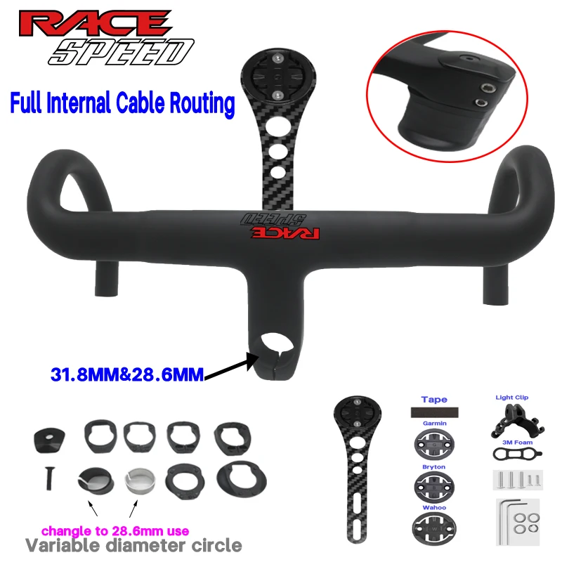 

Карбоновый руль DEDA T1000 380-440 мм, внутренняя проводка, встроенный руль 31,8 мм/28,6 мм с проставкой для велосипеда, детали рамы шоссейного велосипеда