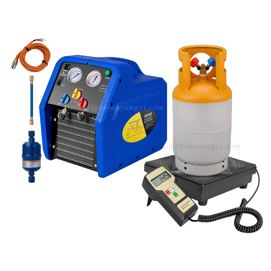 NEW Air conditioning Automatic Refrigerant Recovery Machine 1HP R32 Gas recycling unit with 80% Overcharge protector