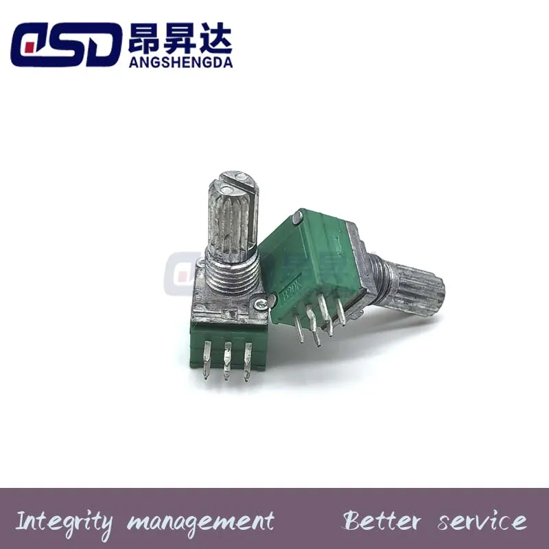 5pcs Amplifier sealing  potentiometer with audio shaft 15mm, 6pin, 5k, 10k, 20k, 50k, 100k, b5k, rk097, rk097g