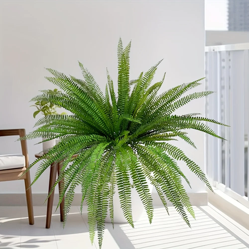 

Fake Ferns Large Artificial Fern with 14 Leaves for Indoor Outdoor Faux Boston Faux Fern Bush Plant for Home Office Garden Decor