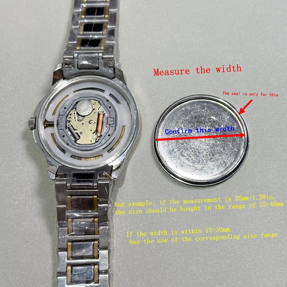 시계 뒷면 커버 방수 링 ∅0.5mm/0.0197in 유지 관리 및 수리, 뒷면 커버 탄성 검정색 니트릴 고무 20개