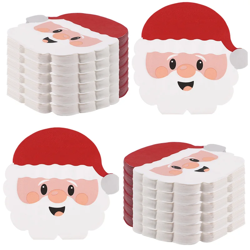 24/48 Stück Weihnachten Einweg-Papierservietten Cartoon Weihnachtsmann Taschentücher 2025 Weihnachten Zuhause Tischdekoration Neujahr Partyzubehör