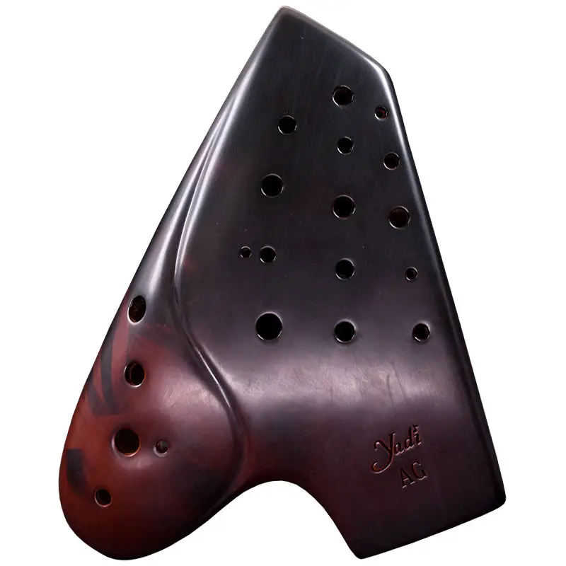

Smoked Ocarina AG3 Alto G Three Pipes Professional Performance Flute Instrument