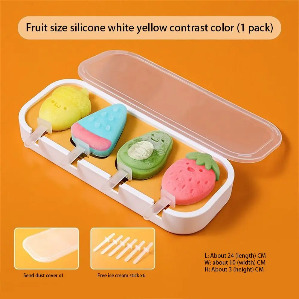 1/2/3PCS High Temperature Resistant Cheese Stick Mold Silicone+ppr 3 Colors Household Ice Cream Mold Easy To Clean Mold