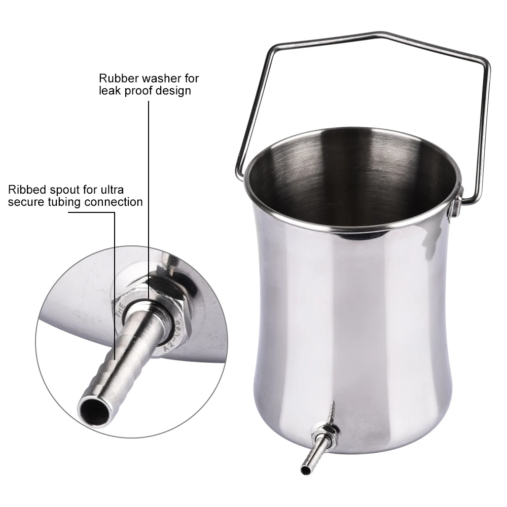 Enema Bucket Kit Colon Cleansing Stainless Steel 2L Enema Barrel Medical-Grade Reusable Coffee Enema Shower for Men Women