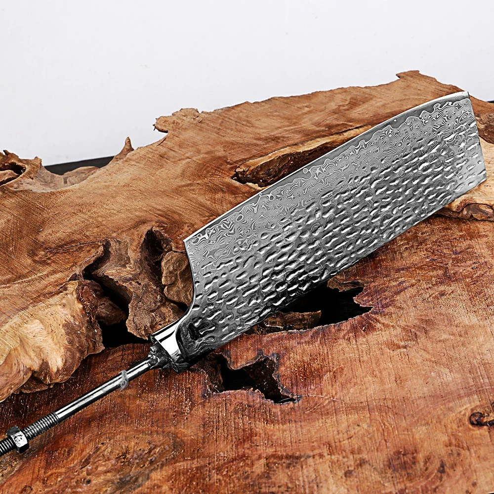 

Kitchen Cleaver Knife Blade Blank Japanese Damascus Steel Sharp Knife Heat Treated Kitchen Knife Blade DIY Knife Making Materi