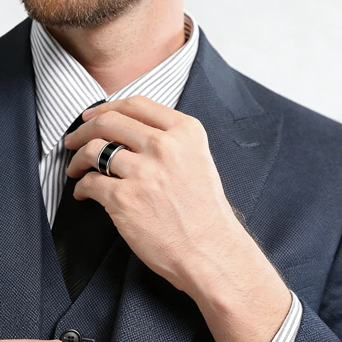 Cincin Kawin Tungsten dengan Chip NFC Ntag216 untuk Pria dan Wanita 7mm Nyaman Dipakai, URL Ulang Tahun 888 Byte yang Dapat Diprogram