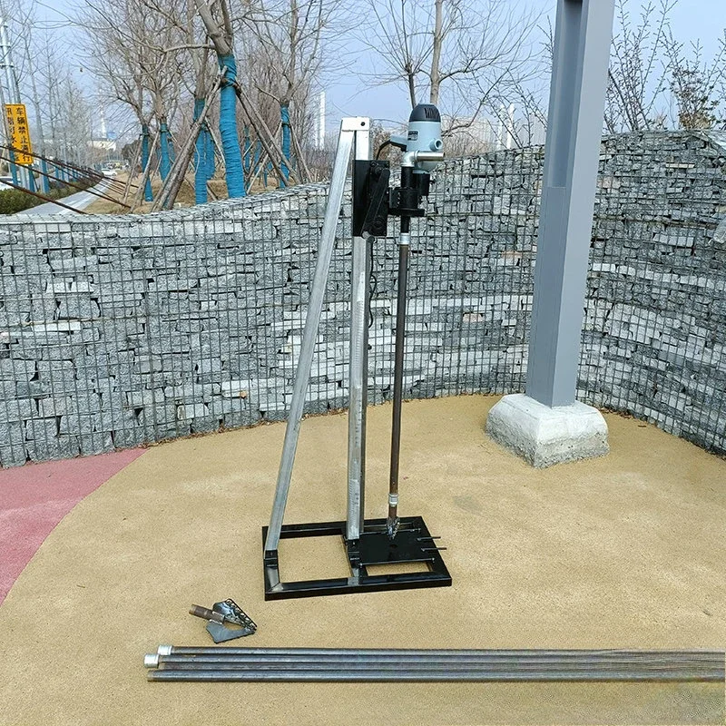 

Customized small and portable household single-person single-phase electric well drilling artifact vertical drilling rig