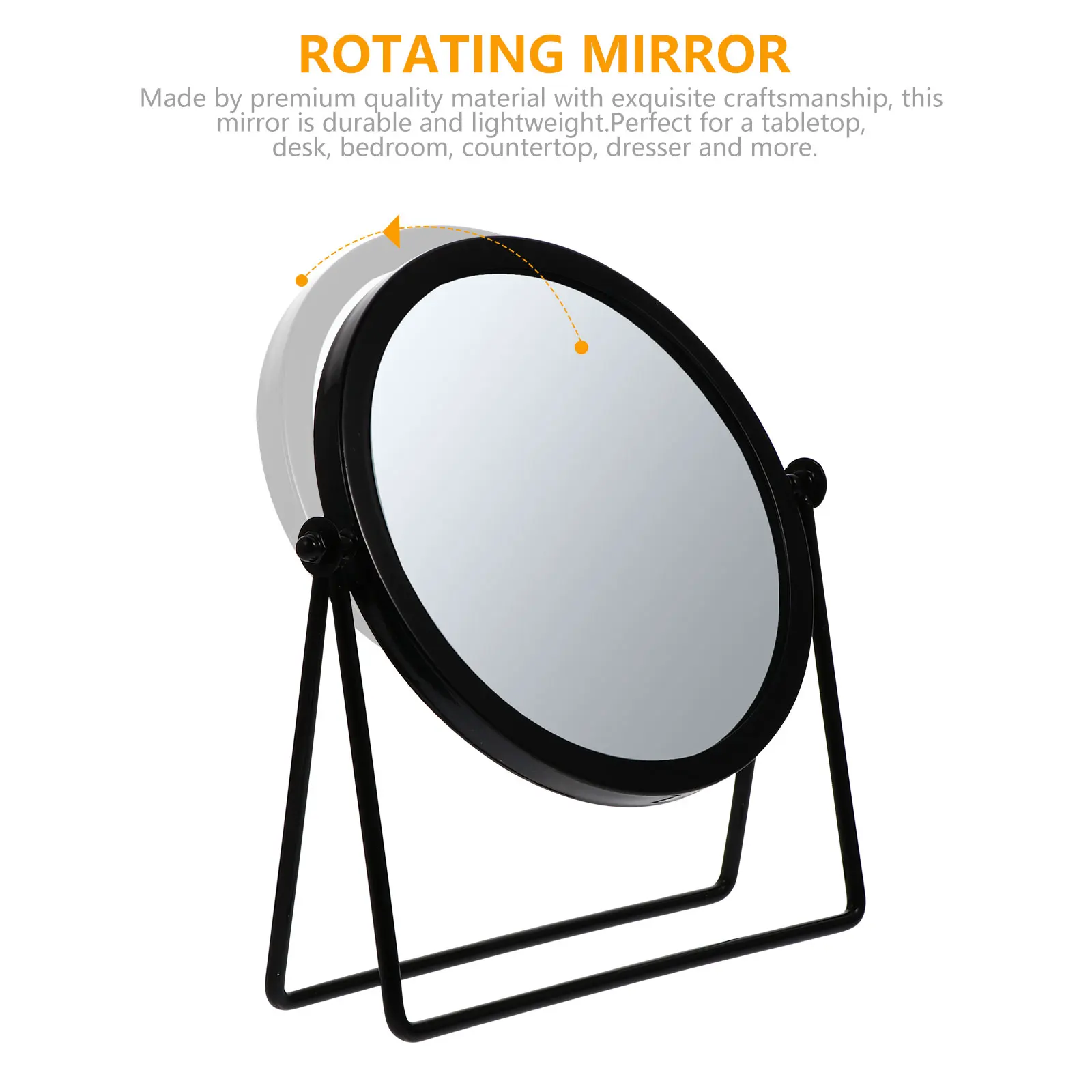 

Desktop Rotating Mirror Premium Quality Lightweight Mirror for Bedroom Bathroom Dressing Table Makeup Station