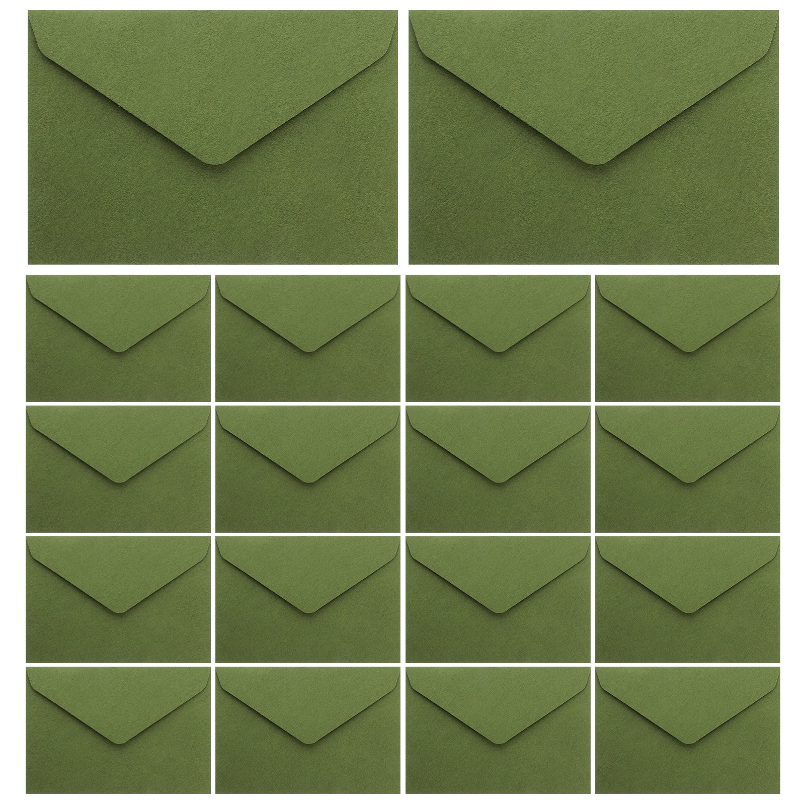 

40pcs Vintage Envelopes 120g Thick Triangle Pale Green Wedding Invitations Greeting Cards Blank Paper Letters Events