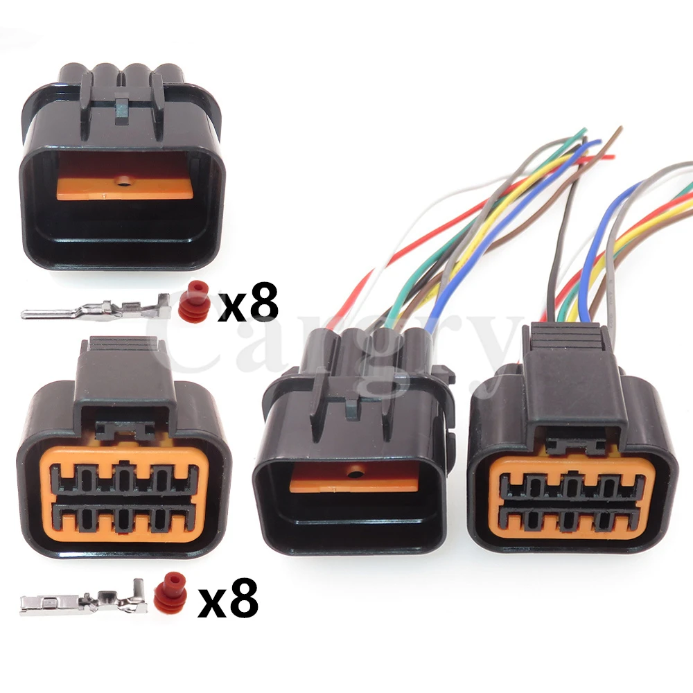 1 Set 8P PB621-08020 Car Male Female Connector PB625-08027 AC Assembly Automobile Headlight Wiring Terminal Socket