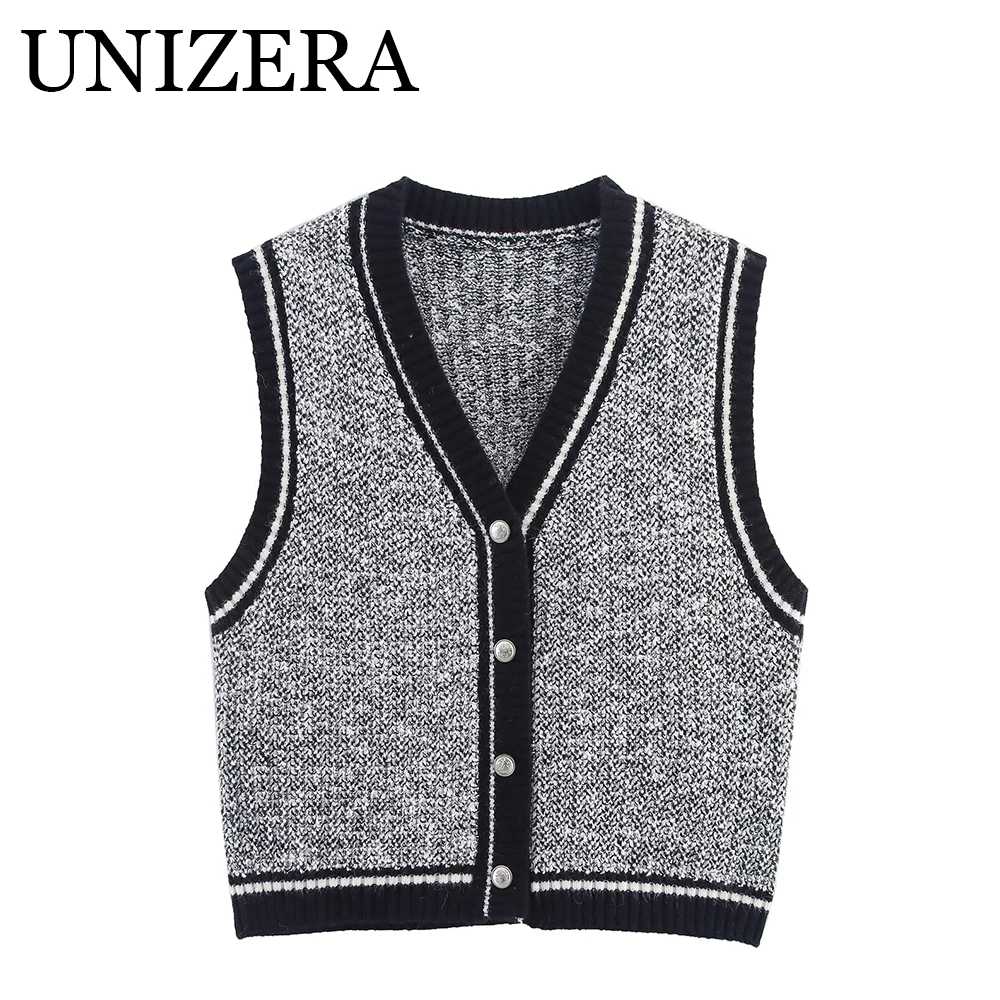 

Xiaoxiangfeng Knitted Wool Vest Top for Women, Spring and Autumn New Style, Loose Stacking, Retro Versatile