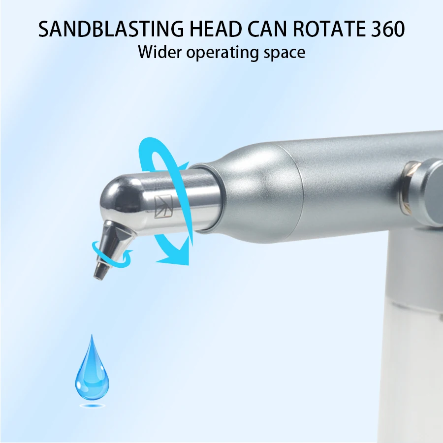 Dental Aluminum Oxide Micro Blaster with Water Spray Microetcher, Alumina Sandblasting Gun, Air Polisher, Dentistry Tools
