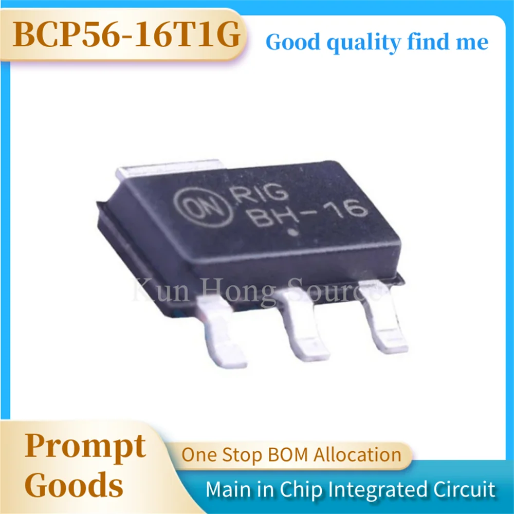 (10pcs) BCP56-16T1G BCP56-16 SOT-223 NPN SMD triode 80V 1A (Marking BCP56)